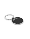 Porte-clés ronds personnalisés LIRCLE Matières : métal Couleurs : noir