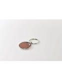 Porte-clés ronds personnalisés LIRCLE Matières : métal Couleurs : marron marquage laser ultra précis