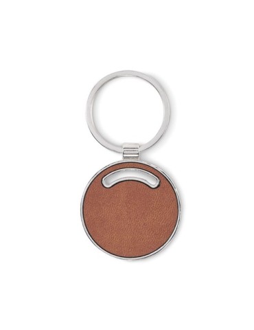 Porte-clés ronds personnalisés LIRCLE Matières : métal Couleurs : marron livraison express 24h 48h