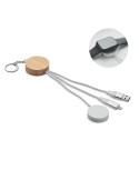 Porte-clés publicitaire 4 en 1 60W BULE Matières : bambou Couleurs : blanc personnalisable avec votre logo