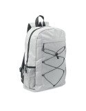 Sac à dos publicitaire en polyester 600D RPET HIGE Matières : PET recyclé Couleurs : blanc marquage laser ultra précis