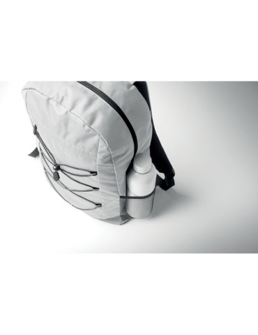 Sac à dos publicitaire en polyester 600D RPET HIGE Matières : PET recyclé Couleurs : blanc cadeau entreprise pas cher