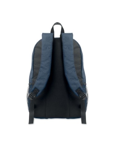 Sac à dos publicitaire en polyester 600D RPET HIGE Matières : PET recyclé Couleurs : bleu marine accessoire événementiel unique