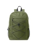 Sac à dos publicitaire en polyester 600D RPET HIGE Matières : PET recyclé Couleurs : vert armée personnalisation sur mesure