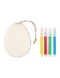 Set de peinture publicitaire sur œuf en bois DREGG Matières : bois Couleurs : bois personnalisable avec votre logo