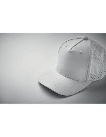 Casquette baseball à 5 pans personnalisée - CAPO Matières : PET Couleurs : blanc goodies publicitaire durable
