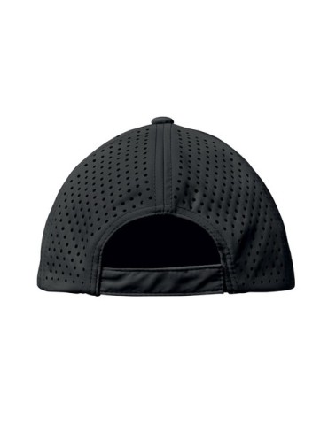 Casquette baseball à 5 pans personnalisée - CAPO Matières : PET Couleurs : noir marquage laser ultra précis