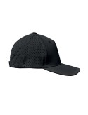 Casquette baseball à 5 pans personnalisée - CAPO Matières : PET Couleurs : noir objet publicitaire robuste