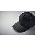 Casquette baseball à 5 pans personnalisée - CAPO Matières : PET Couleurs : noir goodies personnalisé en stock