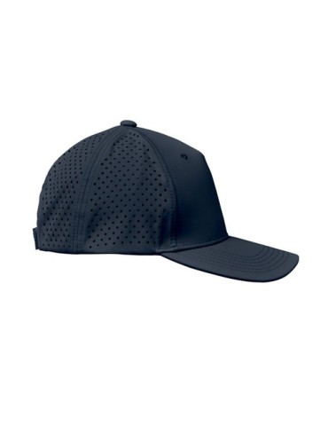 Casquette baseball à 5 pans personnalisée - CAPO Matières : PET Couleurs : bleu marine marquage couleur éclatante