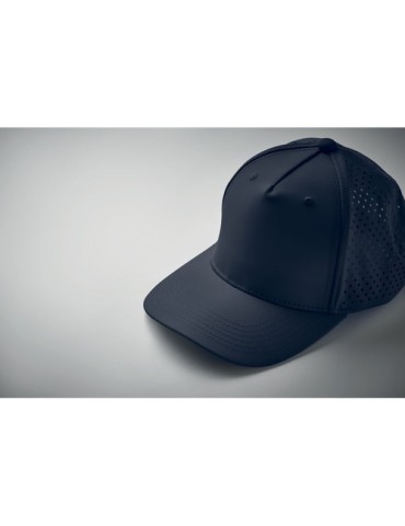 Casquette baseball à 5 pans personnalisée - CAPO Matières : PET Couleurs : bleu marine personnalisation sur mesure