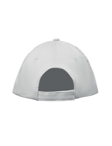 Casquette à 5 pans personnalisée SUNNY Matières : coton Couleurs : blanc objet promo petit budget