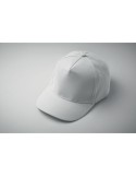 Casquette à 5 pans personnalisée SUNNY Matières : coton Couleurs : blanc objet promotionnel éco-responsable