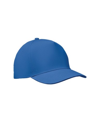 Casquette à 5 pans personnalisée SUNNY Matières : coton Couleurs : bleu royal impression logo haute qualité