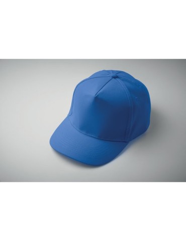 Casquette à 5 pans personnalisée SUNNY Matières : coton Couleurs : bleu royal cadeau entreprise pas cher
