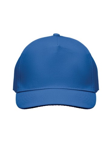 Casquette à 5 pans personnalisée SUNNY Matières : coton Couleurs : bleu royal objet publicitaire robuste