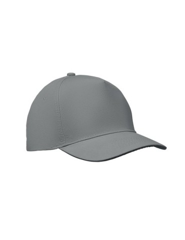 Casquette à 5 pans personnalisée SUNNY Matières : coton Couleurs : gris marquage laser ultra précis