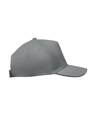 Casquette à 5 pans personnalisée SUNNY Matières : coton Couleurs : gris cadeau entreprise pas cher
