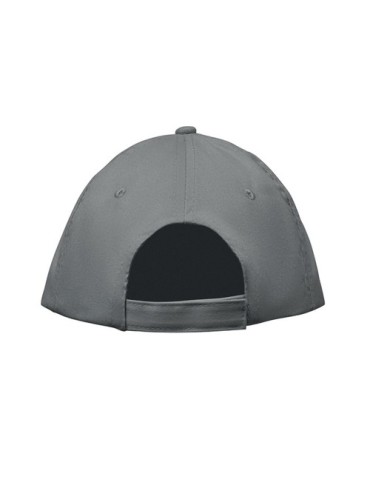 Casquette à 5 pans personnalisée SUNNY Matières : coton Couleurs : gris marquage couleur éclatante