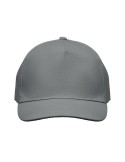 Casquette à 5 pans personnalisée SUNNY Matières : coton Couleurs : gris goodies publicitaire événementiel