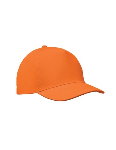Casquette à 5 pans personnalisée SUNNY Matières : coton Couleurs : orange cadeau entreprise pas cher