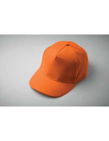 Casquette à 5 pans personnalisée SUNNY Matières : coton Couleurs : orange goodies publicitaire durable
