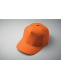 Casquette à 5 pans personnalisée SUNNY Matières : coton Couleurs : orange goodies publicitaire durable