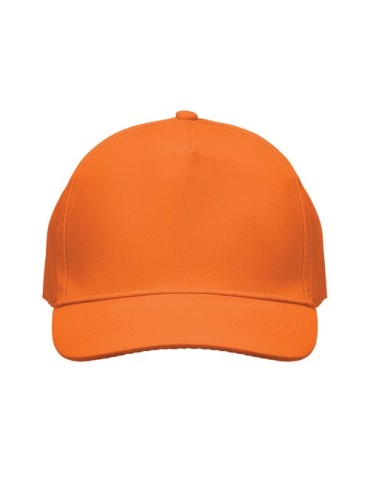 Casquette à 5 pans personnalisée SUNNY Matières : coton Couleurs : orange personnalisable avec votre logo