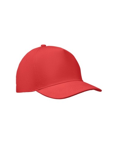 Casquette à 5 pans personnalisée SUNNY Matières : coton Couleurs : rouge cadeau collaborateur premium