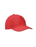 Casquette à 5 pans personnalisée SUNNY Matières : coton Couleurs : rouge cadeau collaborateur premium