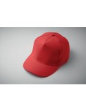 Casquette à 5 pans personnalisée SUNNY Matières : coton Couleurs : rouge personnalisation rapide en France