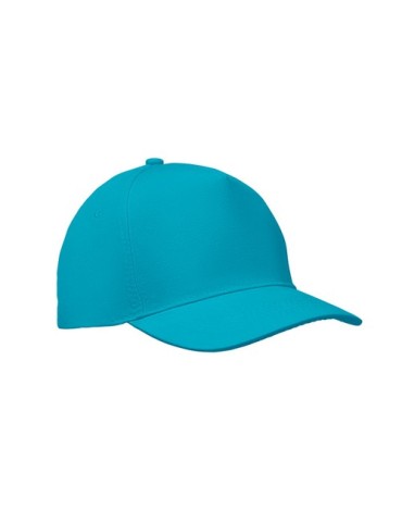 Casquette à 5 pans personnalisée SUNNY Matières : coton Couleurs : turquoise personnalisation rapide en France