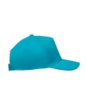 Casquette à 5 pans personnalisée SUNNY Matières : coton Couleurs : turquoise objet promo petit budget