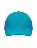 Casquette à 5 pans personnalisée SUNNY Matières : coton Couleurs : turquoise goodies personnalisé en stock