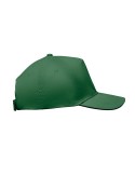 Casquette à 5 pans personnalisée SUNNY Matières : coton Couleurs : vert foncé marquage couleur éclatante