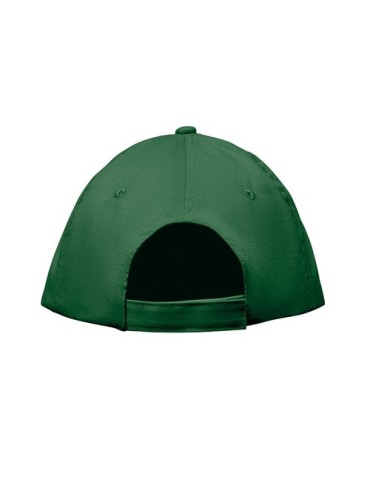 Casquette à 5 pans personnalisée SUNNY Matières : coton Couleurs : vert foncé objet promotionnel éco-responsable