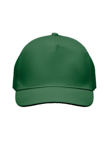 Casquette à 5 pans personnalisée SUNNY Matières : coton Couleurs : vert foncé objet promo petit budget