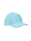 Casquette à 5 pans personnalisée SUNNY Matières : coton Couleurs : bleu bébé objet promotionnel éco-responsable
