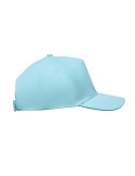 Casquette à 5 pans personnalisée SUNNY Matières : coton Couleurs : bleu bébé objet publicitaire robuste