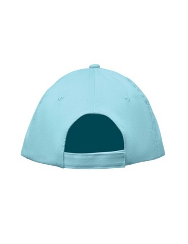 Casquette à 5 pans personnalisée SUNNY Matières : coton Couleurs : bleu bébé personnalisation rapide en France