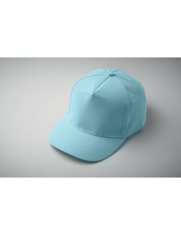 Casquette à 5 pans personnalisée SUNNY Matières : coton Couleurs : bleu bébé goodies publicitaire événementiel