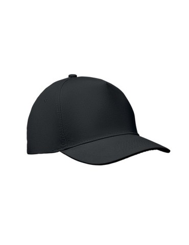 Casquette à 5 pans personnalisée SUNNY Matières : coton Couleurs : noir personnalisable avec votre logo