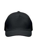 Casquette à 5 pans personnalisée SUNNY Matières : coton Couleurs : noir cadeau entreprise pas cher