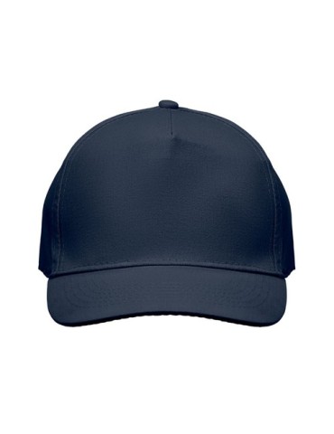 Casquette à 5 pans personnalisée SUNNY Matières : coton Couleurs : bleu marine marquage couleur éclatante