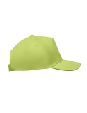 Casquette à 5 pans personnalisée SUNNY Matières : coton Couleurs : vert citron personnalisation sur mesure