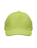 Casquette à 5 pans personnalisée SUNNY Matières : coton Couleurs : vert citron impression logo haute qualité
