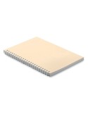 Cahier A5 en carton recyclé personnalisé - RECARNOTE Matières : papier recyclé Couleurs : beige goodies publicitaire événementie