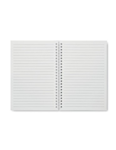 Cahier A5 en carton recyclé personnalisé - RECARNOTE Matières : papier recyclé Couleurs : beige accessoire événementiel unique