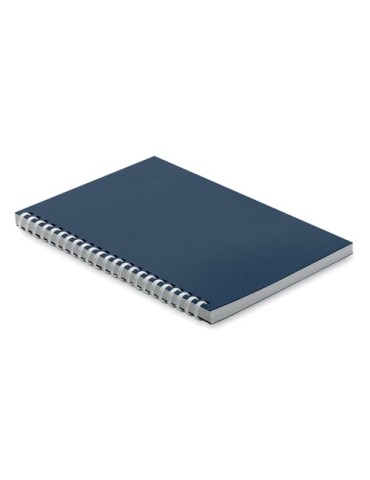 Cahier A5 en carton recyclé personnalisé - RECARNOTE Matières : papier recyclé Couleurs : bleu marine cadeau entreprise pas cher