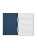Cahier A5 en carton recyclé personnalisé - RECARNOTE Matières : papier recyclé Couleurs : bleu marine impression logo haute qual